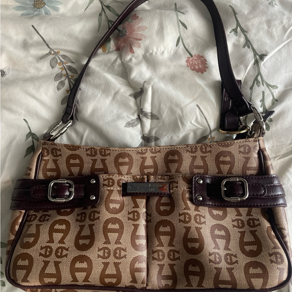 Etienne Aigner Signature Vintage Brown Shoulder Bag